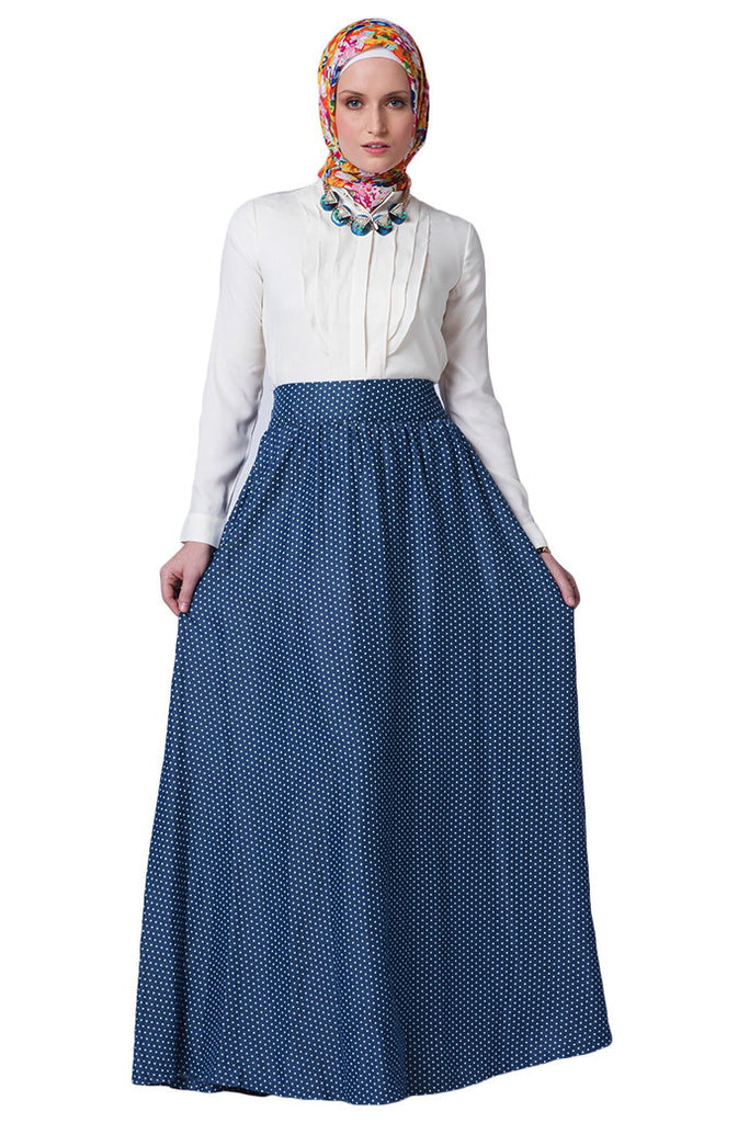 Polka-Dot Chambray Skirt - ZEENA
- 2