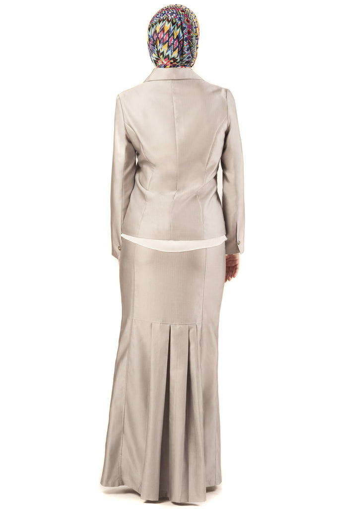 Gray Pinstripe Blazer - ZEENA
- 2