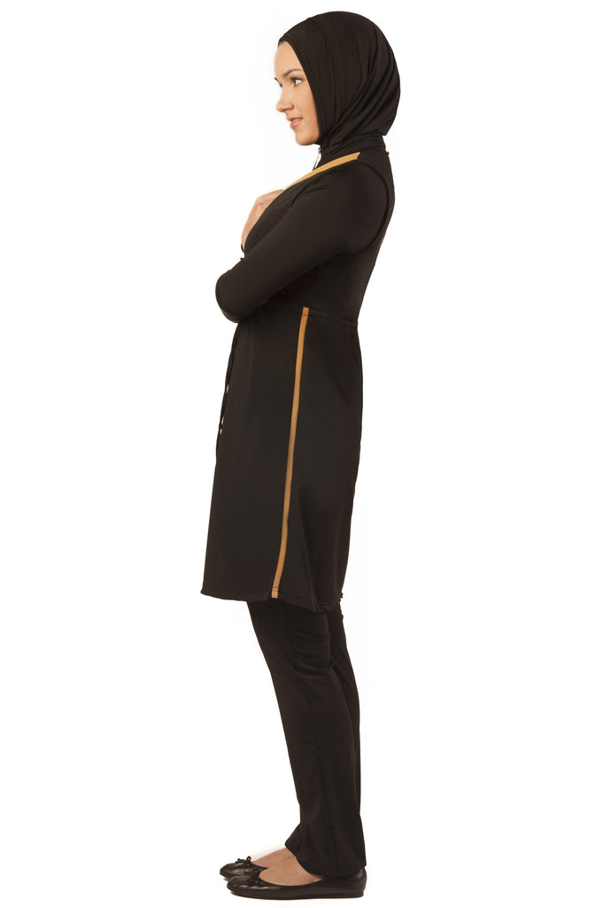 Black Swimsuit - Gold - ZEENA
- 2