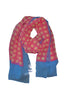 Blue Border Silk Wrap - ZEENA
 - 1