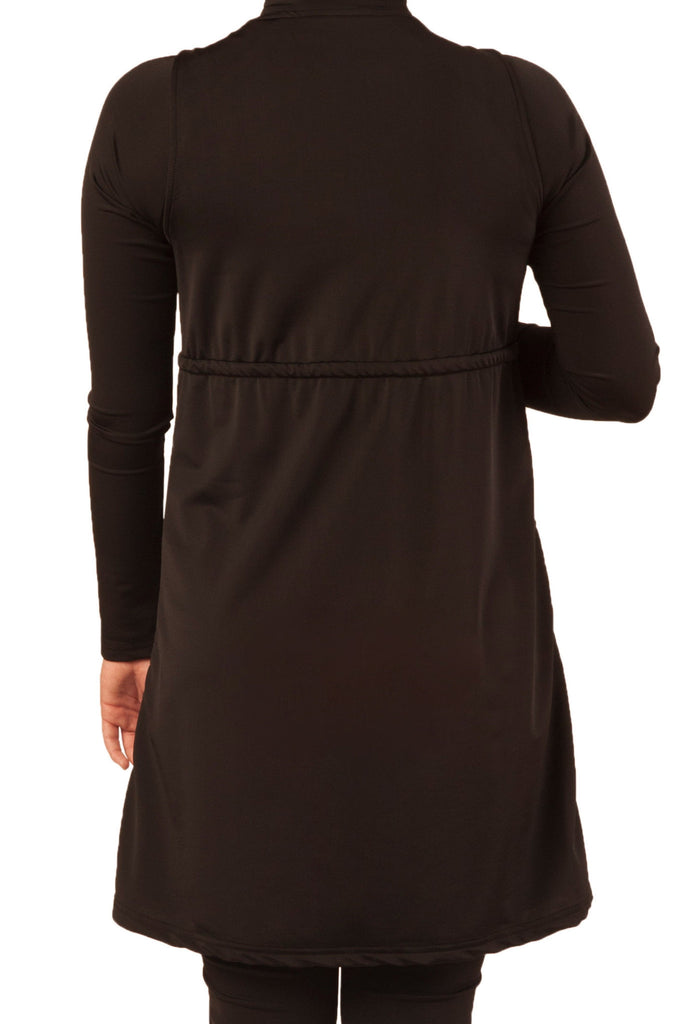 Black Swimsuit Royal Vest - ZEENA
 - 2