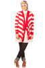 Red Stripe Cardigan - ZEENA
 - 1