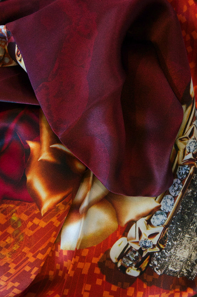 Be Mine Silk Scarf - ZEENA
 - 2