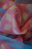 Blue Border Silk Wrap - ZEENA
 - 2