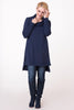 Modern Turtleneck Tunic - Navy - ZEENA
 - 1