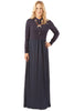 Basic Navy Maxi Dress - ZEENA
 - 1