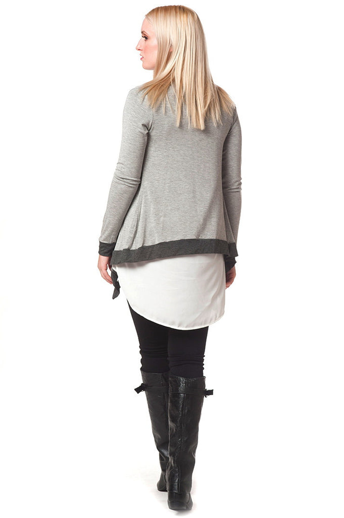 Classic Gray Cardi - ZEENA
 - 3