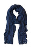 Diamond Navy Cotton Wrap - ZEENA
 - 1