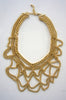 Gold Chain Bib Necklace - ZEENA
 - 1