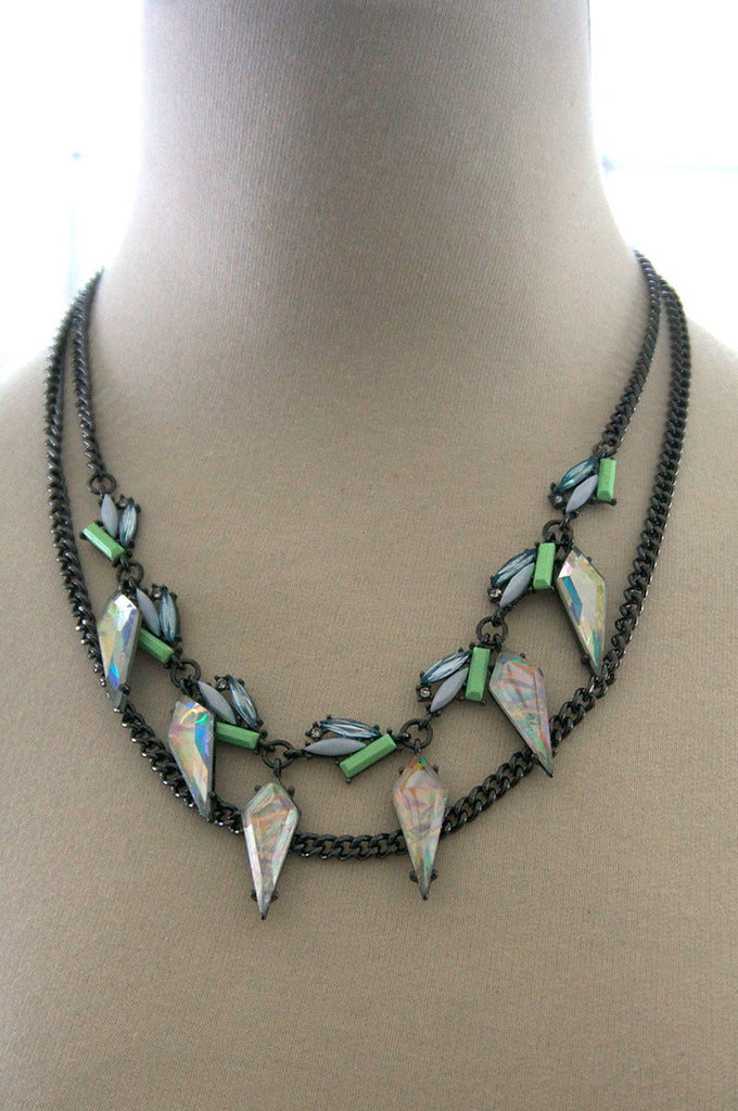 Iridescent Spear Necklace - ZEENA
 - 3